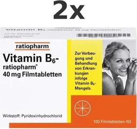 Vitamin-B6-ratiopharm 40mg Filmtabletten, 100 Stück