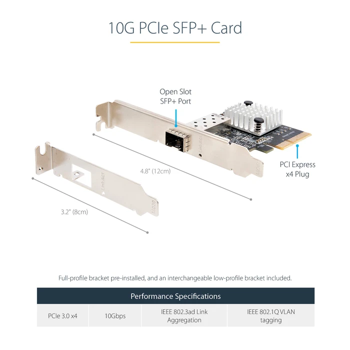 StarTech LAN-Adapter, SFP+, PCIe 3.0 x4