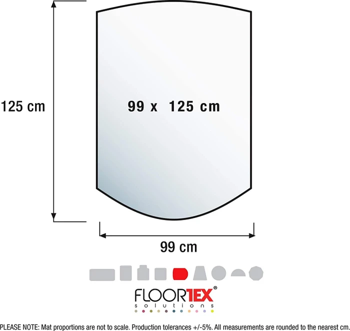 Floortex Cleartex Advantagemat konturierte Bodenschutzmatte für Hartböden, transparent, Vinyl