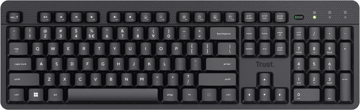 Trust Ody II Silent Wireless Keyboard, schwarz, USB, ES