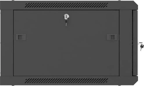 Lanberg WF01 Series 19" Wandschrank 6HE, hängend, Flatpack, Gitternetztür, IP20, RAL 9004, 600mm tief