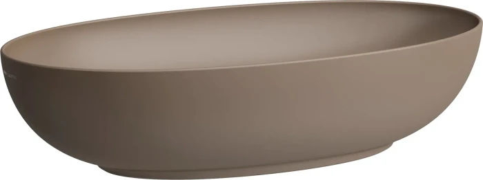 Laufen Ilbagnoalessi Waschtisch-Schale, oval, inkl. Ablaufventil mit Ventilabdeckung Keramik, caffe matt