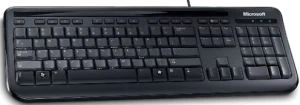 Microsoft OEM Wired Keyboard 400 schwarz, USB, DE