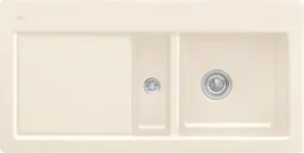 Villeroy & Boch Subway 60 flat flächenbündig Becken rechts mit Ablauffernbedienung crema