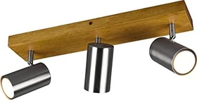Trio Marley Spot 3-flammig braun/nickel matt
