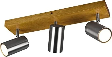 Trio Marley Spot 3-flammig braun/nickel matt