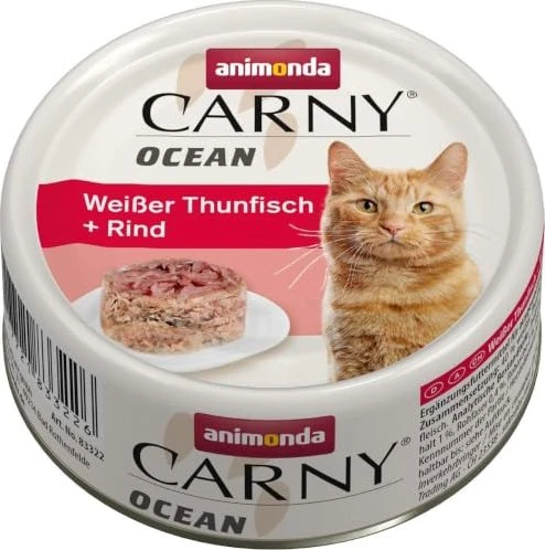 animonda Carny Ocean weißer Thunfisch und Rind, 960g (12x 80g)