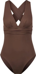 Seafolly Collective Cross Back Badeanzug dark chocolate (Damen)