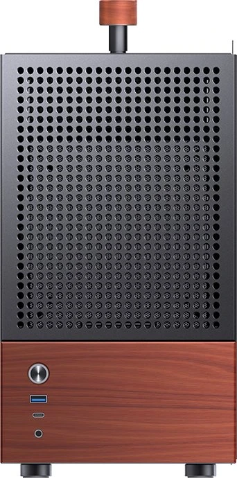 Jonsbo T6 Black, schwarz/braun, Glasfenster, Mini-ITX