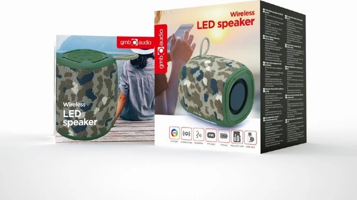 Gembird SPK-BT-LED-03 camouflage