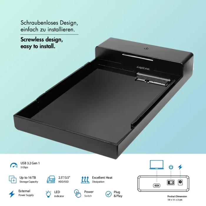 LogiLink UA0460, USB-C 3.0