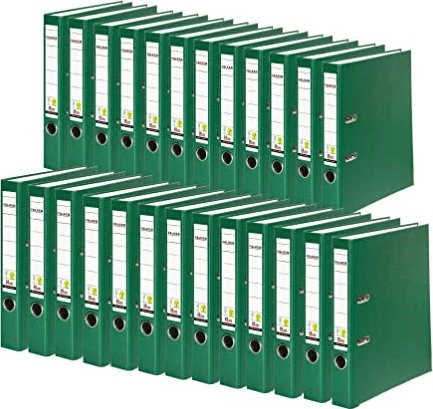 Falken Color Ordner 2-Ring PP, 50mm, A4, dunkelgrün, 25er-Pack