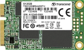 Transcend Industrial MSA452T-I SSD 512GB, MO-300 / mSATA 6Gb/s