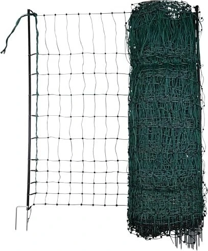 Kerbl Geflügelnetz nicht elektrifizierbar, Doppelspitze, 50m, grün