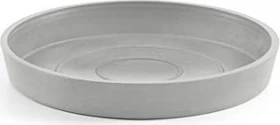 Ecopots Amsterdam Blumentopfuntersetzer rund 15cm white grey
