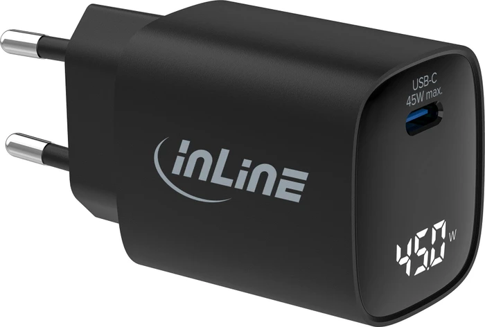 InLine GaN Netzteil, USB-C, 1x USB-C, 45W, schwarz