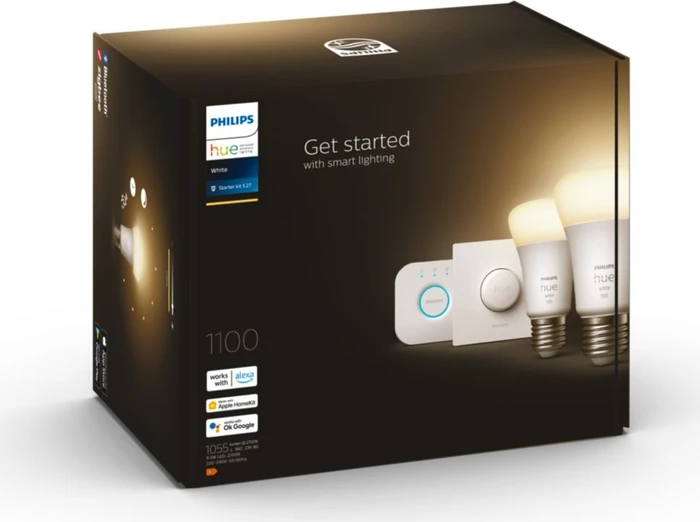 Philips Hue White 1100 E27 9.5W Starter-Kit