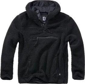 Brandit Teddyfleece Worker Hoodie schwarz (Herren)