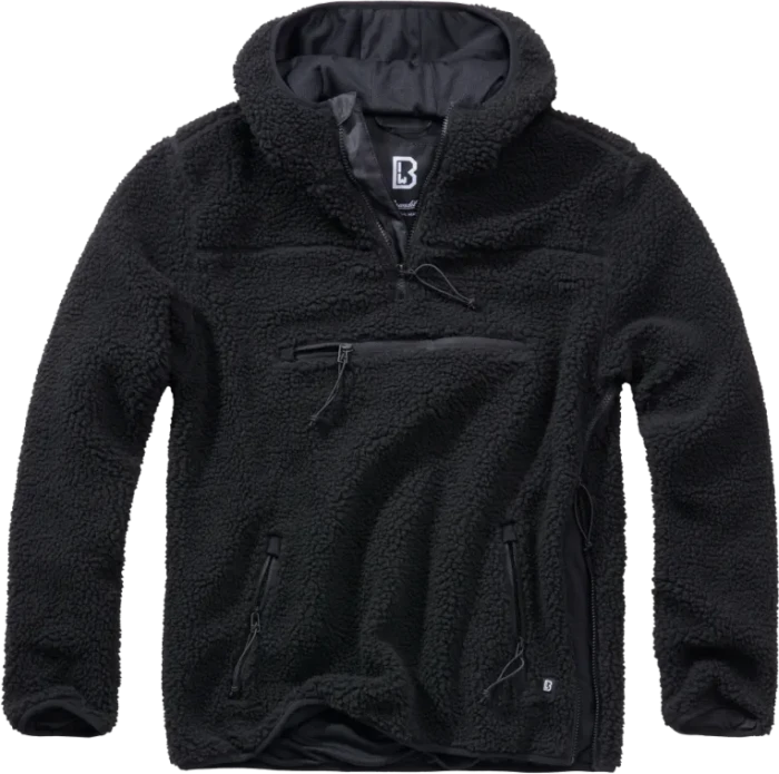Brandit Teddyfleece Worker Hoodie schwarz (Herren)