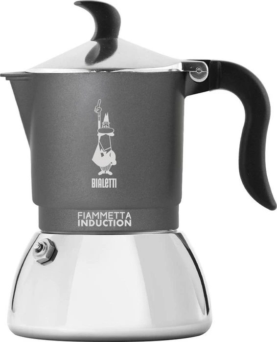 Bialetti Fiammetta Induktion 4 Tassen Espressokanne grau
