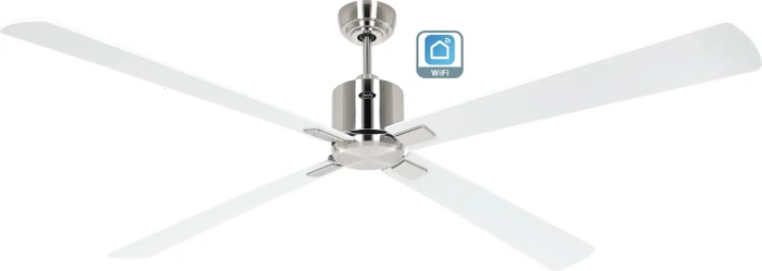 CasaFan Eco Neo III 180 BN-WE/LG WiFi Deckenventilator lichtgrau/weiß/chrom