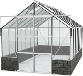 Vitavia Cassandra 11500 ESG 3mm Gewächshaus inkl. Sockel schwarz/anthrazit