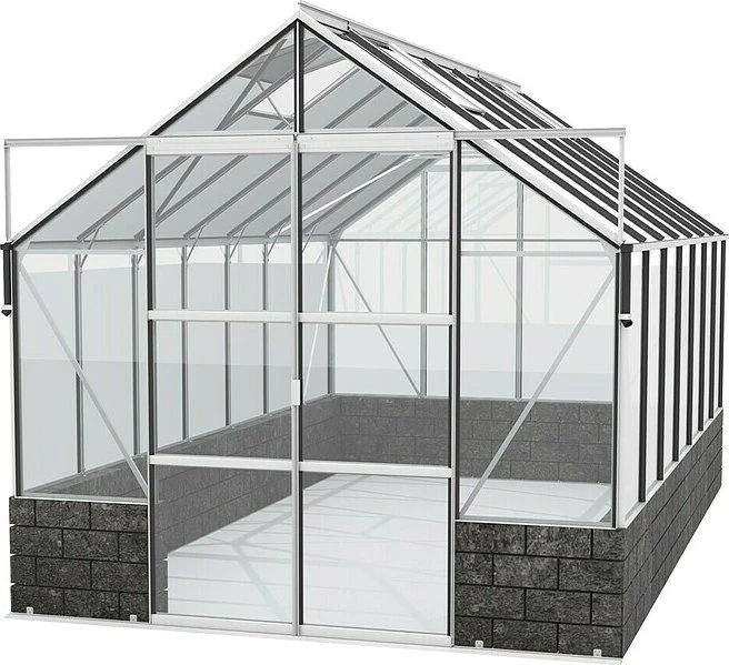 Vitavia Cassandra 11500 ESG 3mm Gewächshaus inkl. Sockel schwarz/anthrazit