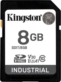 Kingston INDUSTRIAL R100/W80 8GB, UHS-I U3, A1, Class 10