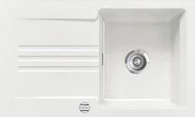 systemceram Kara 85 Einbau Becken reversibel mit Ablauffernbedienung grönland