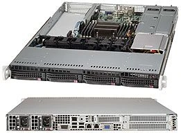Supermicro SuperChassis 815TQ-R700WB, grau/schwarz, 1HE, 1x 700W redundant
