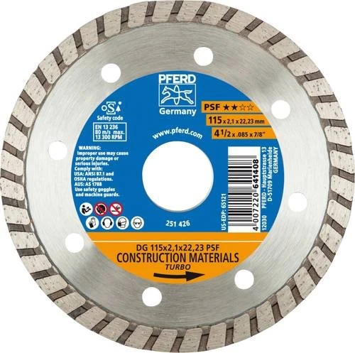 Pferd DG 115x2.1x22.23 PSF Diamanttrennscheibe, 115x2.1x22.23mm, 1 Stück
