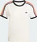 adidas 3-Streifen Slim T-Shirt kurzarm cloud white/black/team power red 2/collegiate gold (Damen) Vorschaubild
