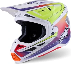 Alpinestars S-M7 Fuse weiß/gelb/violett