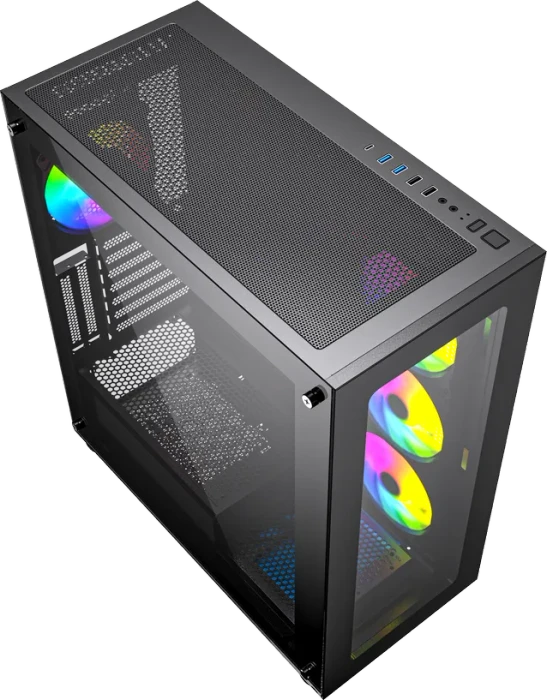 Gembird Fornax X450MAX Black, Glasfenster