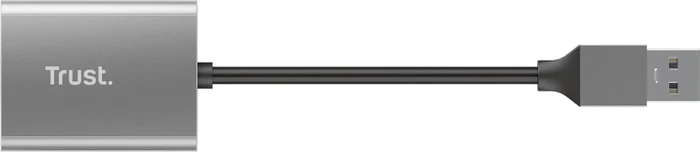 Trust Dalyx Kartenlesegerät aus Aluminium, silber, USB-A 3.0 [Stecker]