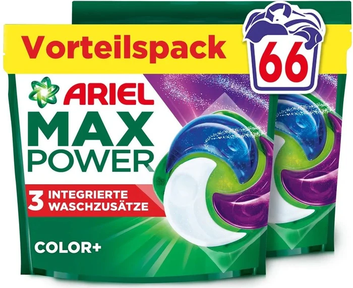Ariel Color+ MaxPower Pods Waschmittel, 66 Stück