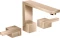 Hansgrohe AXOR Edge 3-Loch Waschtischarmatur 130 mit Push-Open Ablaufgarnitur diamantschliff polished red gold Vorschaubild