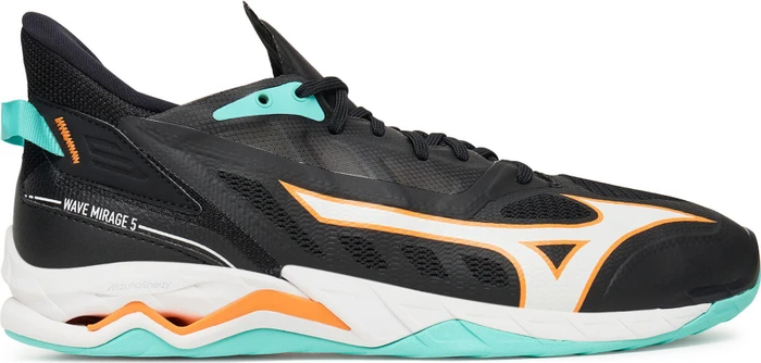 Mizuno Wave Mirage 5 Handballschuhe black/tangelo/ice green