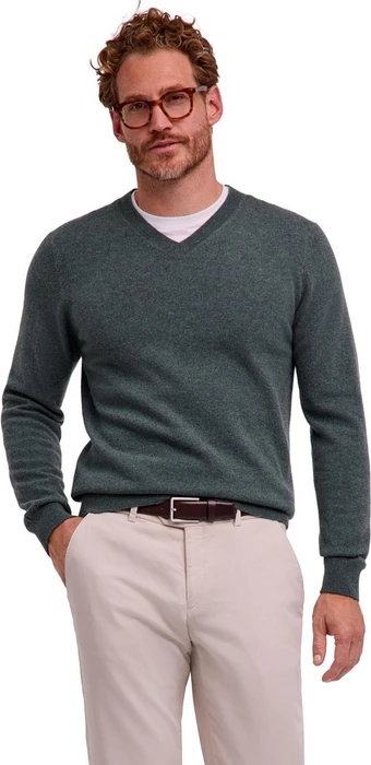 Falke Luxury V-Ausschnitt Pullover tundra pine (Herren)