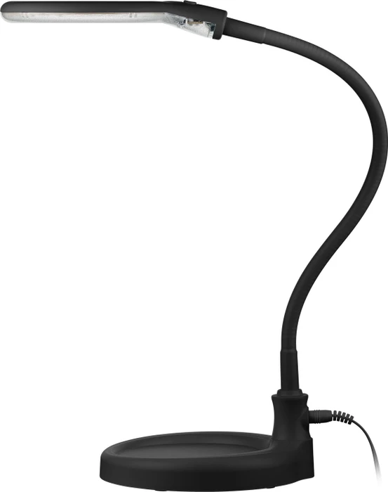 Wentronic Goobay LED-Stand-/Klemm-Lupenleuchte, 6W, 1.75x, 3 Dioptrien schwarz