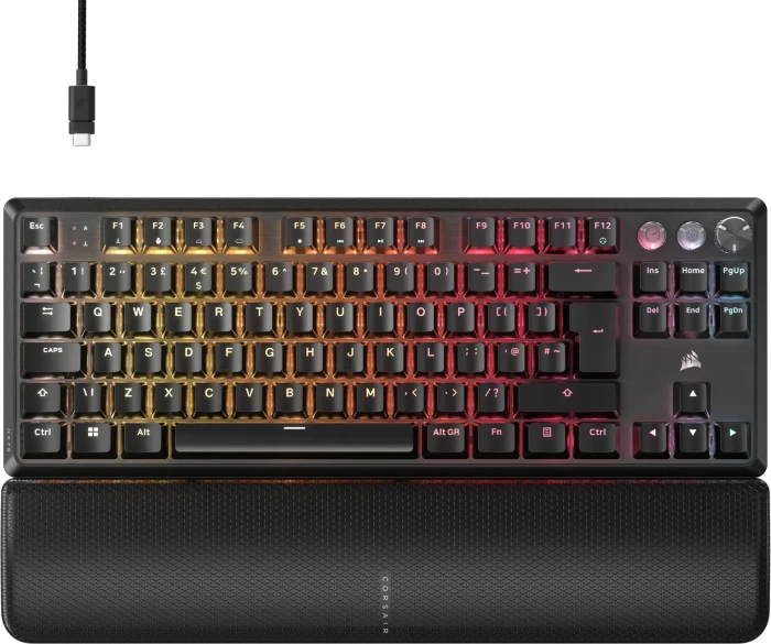 Corsair Gaming K70 PRO TKL Magnetic-Mechanical, schwarz, Corsair MGX Hyperdrive, USB, UK