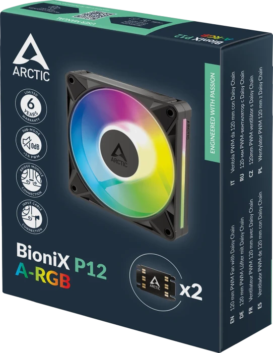 ARCTIC BioniX P12 A-RGB, schwarz, 120mm