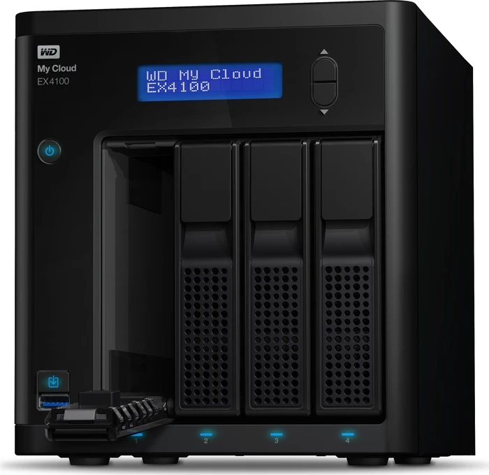 Western Digital My Cloud EX4100, 2GB RAM, 2x RJ-45 1000Base-T, 3x USB-A 3.0