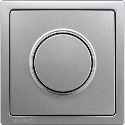 Siemens DELTA style Abdeckungsplatte für Dimmer mit Drehknopf, platinmetallic