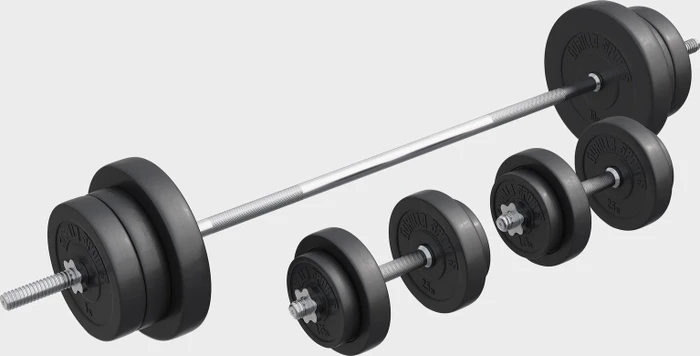Gorilla Sports Hantelstangen Kunststoff Sternverschluss Set 70kg