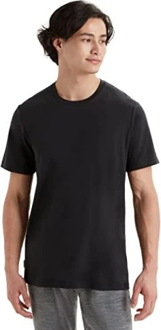 Icebreaker Tencel Cotton Funktionsshirt kurzarm schwarz (Herren)