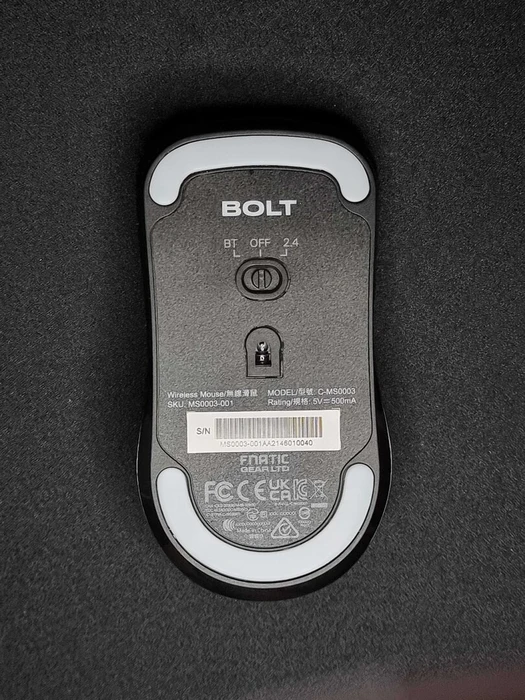 Fnatic Bolt Wireless Gaming Mouse schwarz, USB/Bluetooth