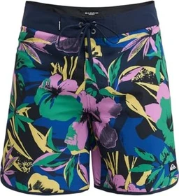 Quiksilver Surfsilk Scallop 18" Badeshorts dark navy/interact floral (Herren)