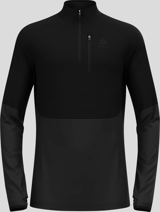 Odlo Descent Ceramiwarm Midlayer 1/2 Zip Funktionsshirt langarm schwarz (Herren)
