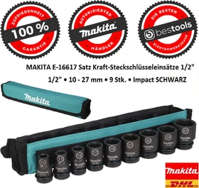 Makita Impact Black Steckschlüsselsatz inkl. Tasche, 14-tlg.